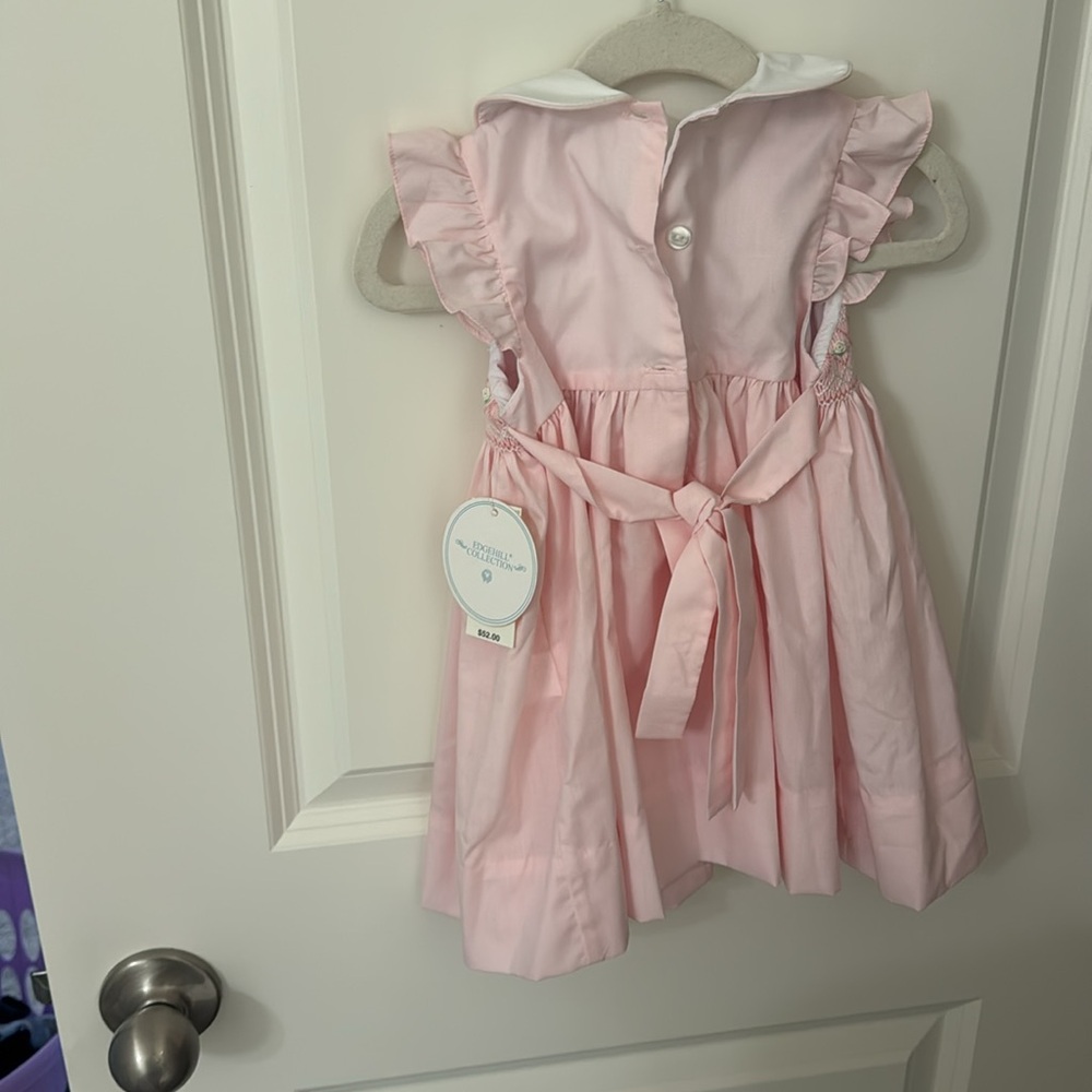 Pink Ruffled Kids Dress - Picture 2 of 2